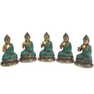 Mini Buda sentado con la mano arriba