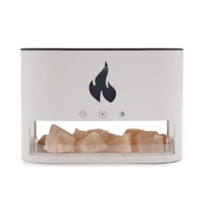 Difusor de Aroma Blaze - Cámara de Sal del Himalaya - USB-C - Efecto Llama (Sal incluida)