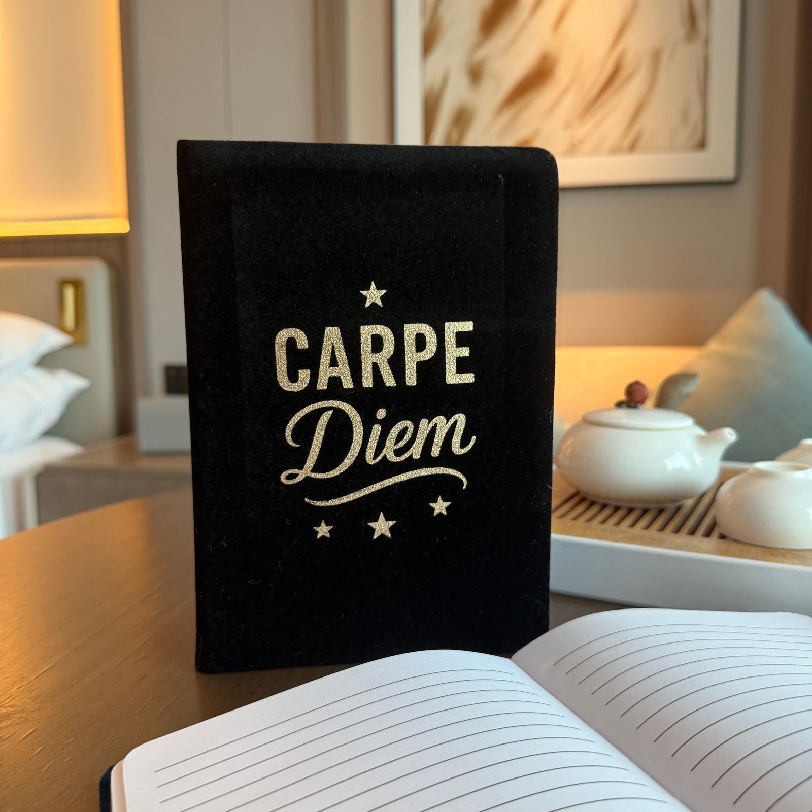 Cuaderno de terciopelo negro - 80 páginas - Aprovecha el día - Imagen 3