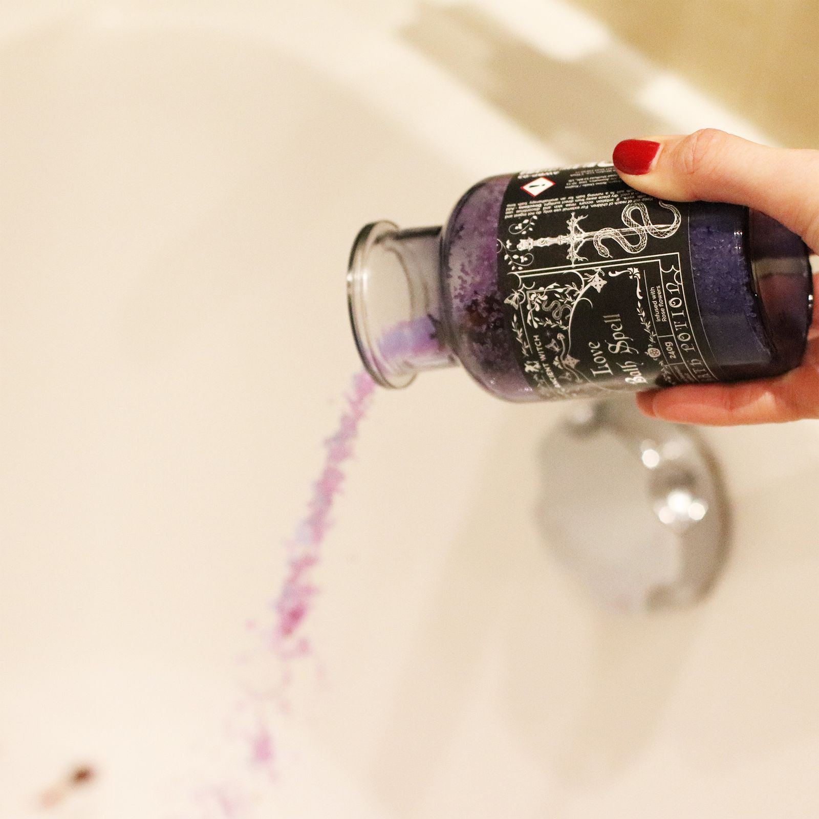 Antiguo hechizo de baño de bruja, poción y amuleto de cristal de cuarzo rosa - Amor - Imagen 7
