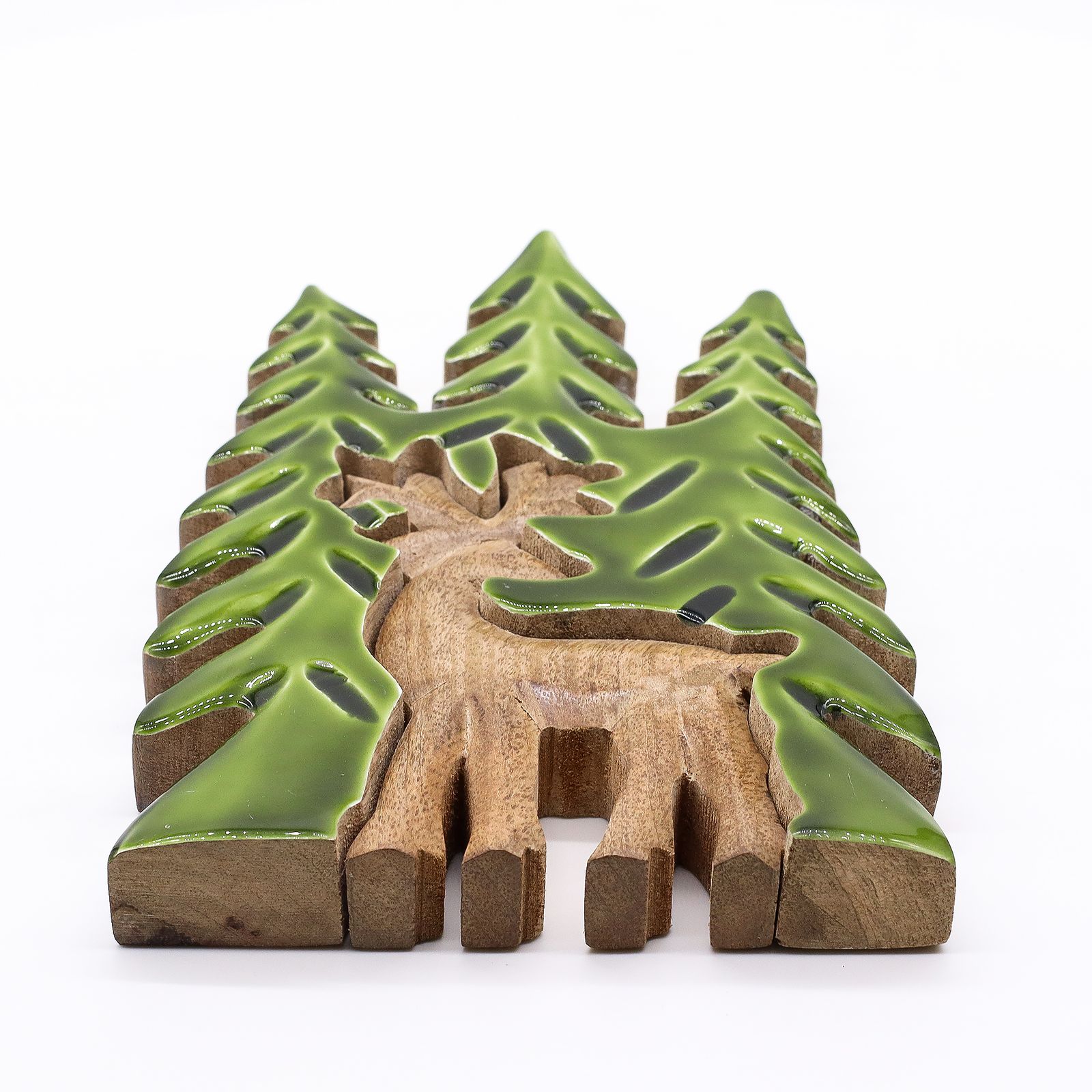 Perdido en el bosque - Ciervo en el bosque 3D Decoración de madera - 25x15cm - Imagen 9