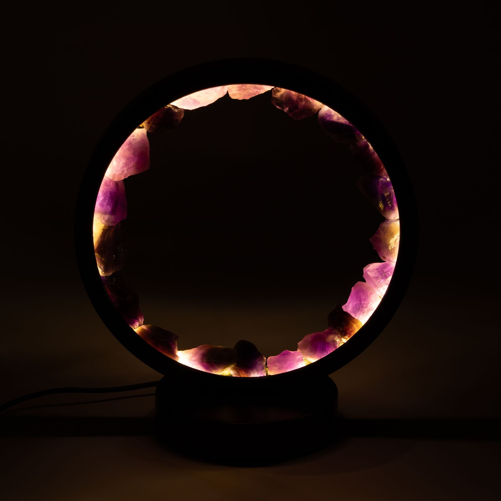Lámpara con halo de gemas Espíritu Zen – Amatista - Imagen 5