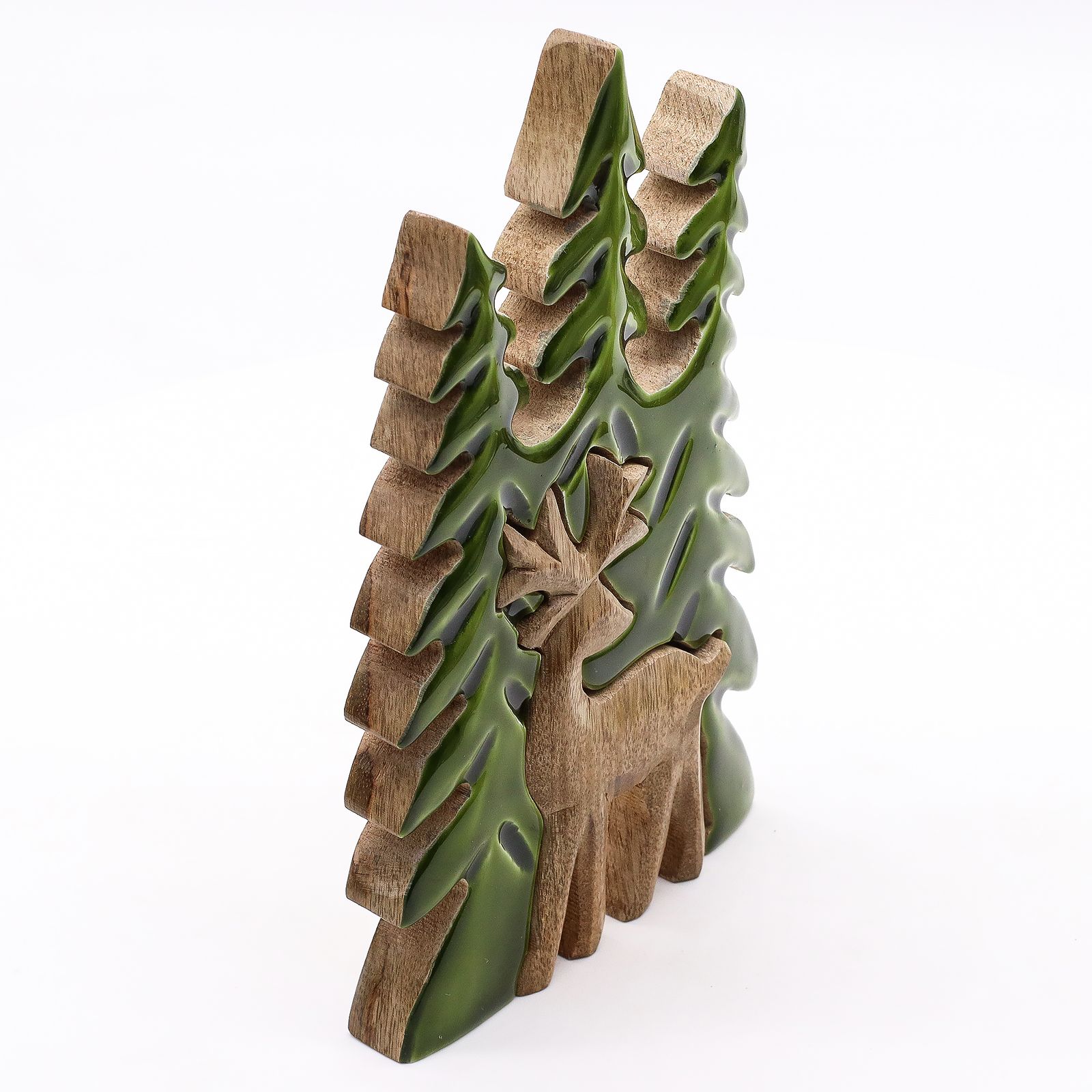 Perdido en el bosque - Ciervo en el bosque 3D Decoración de madera - 25x15cm - Imagen 7