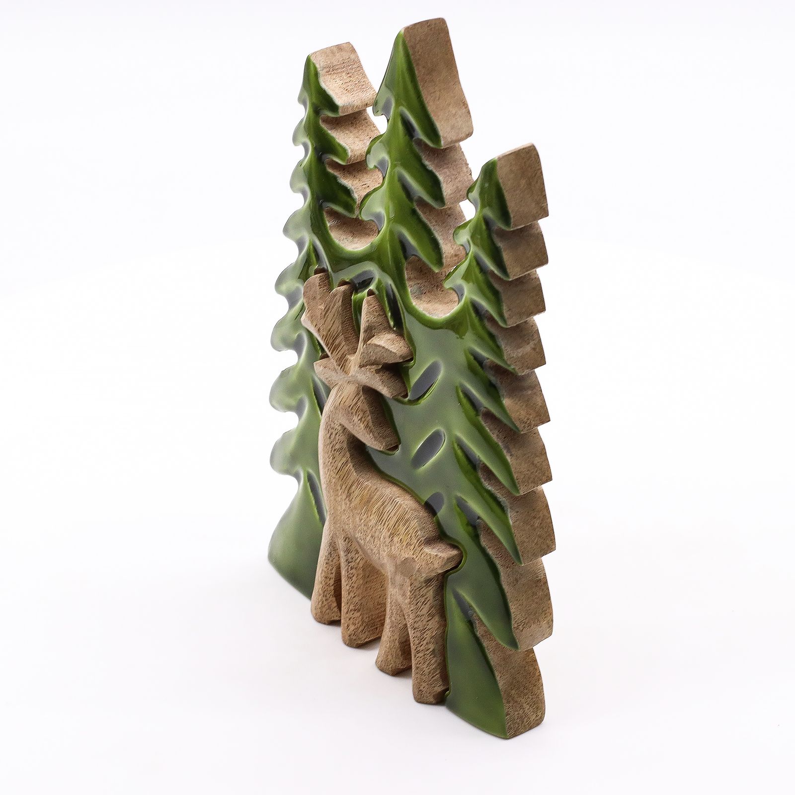 Perdido en el bosque - Ciervo en el bosque 3D Decoración de madera - 25x15cm - Imagen 8