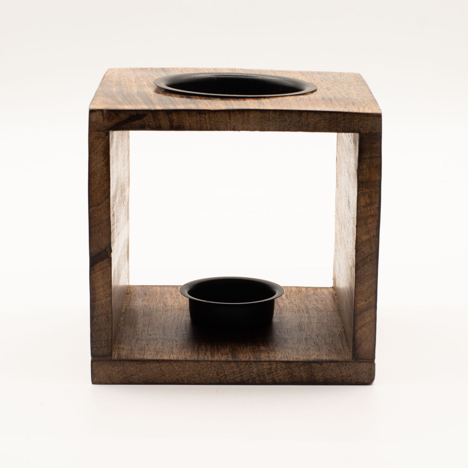 Gran quemador de aceite de madera de mango cuadrado - Árbol de la Vida - Imagen 3