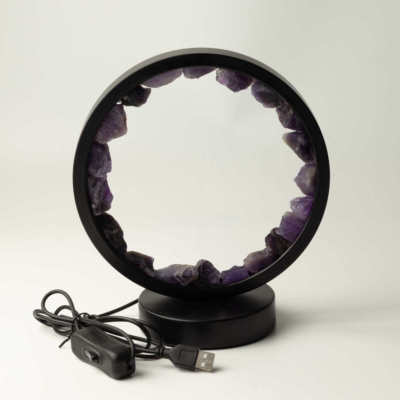 Lámpara con halo de gemas Espíritu Zen – Amatista - Imagen 7