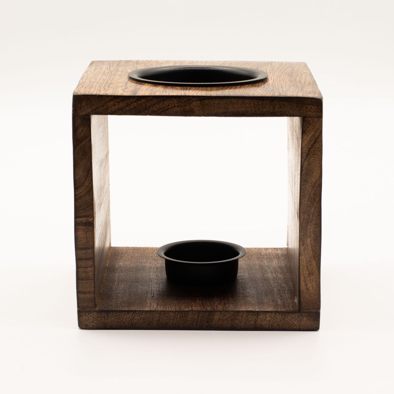 Quemador de aceite de madera de mango cuadrado grande - Pentágono - Imagen 3